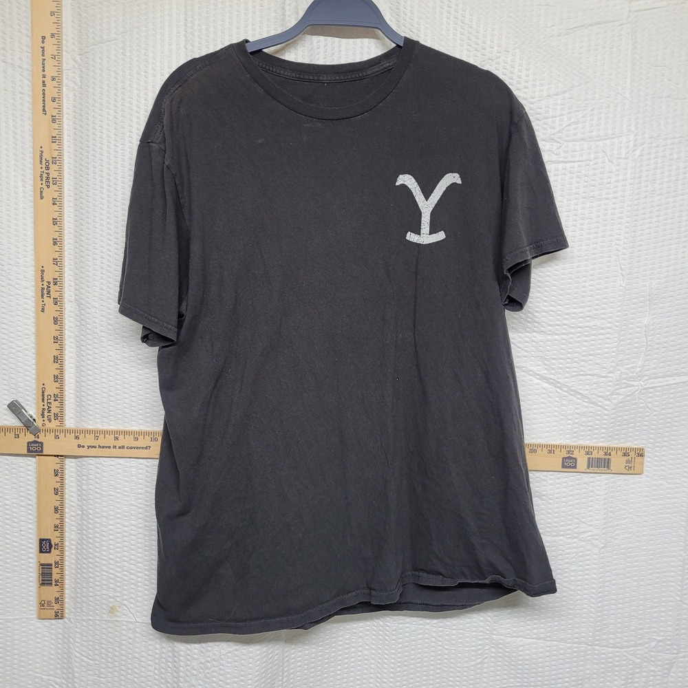 Yellowstone Dutton Ranch Graphic T-Shirt Mens XL Black Short Sleeve TV Show Tee